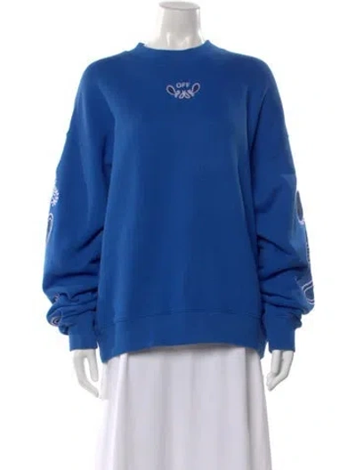 Pre-owned Off-white 2024 Arrow Sweatshirt W/ Tags In Blue