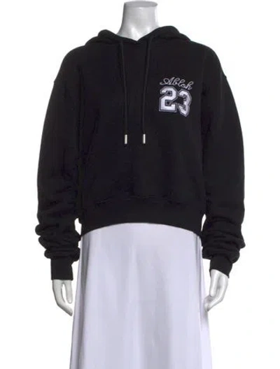 Pre-owned Off-white 2024 Graphic Print Hoodie In Black