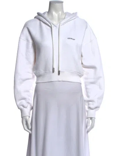 Pre-owned Off-white 2024 Graphic Print Hoodie In White