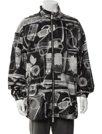 Pre-owned Off-white 2024 Graphic Print Jacket In Black
