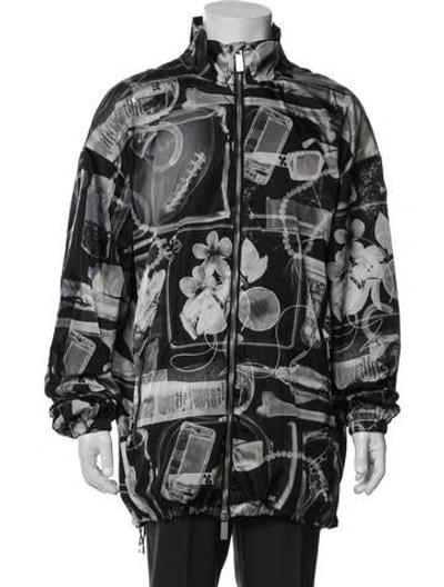 Pre-owned Off-white 2024 Graphic Print Jacket In Black