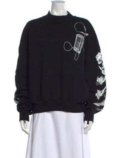 Pre-owned Off-white 2024 Graphic Print Sweatshirt In Black