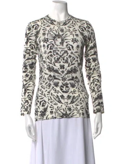 Pre-owned Off-white 2024 Graphic Print Top In Neutrals
