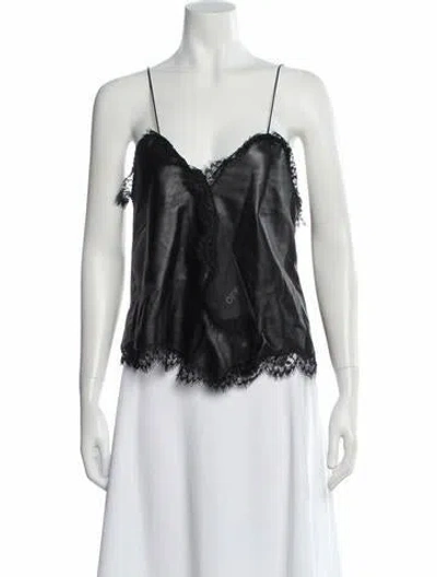 Pre-owned Off-white 2024 Leather Top In Black