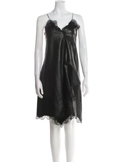 Pre-owned Off-white 2024 Midi Length Dress In Black