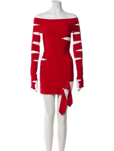 Pre-owned Off-white 2024 Mini Dress In Red