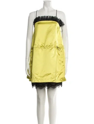 Pre-owned Off-white 2024 Mini Dress W/ Tags In Yellow