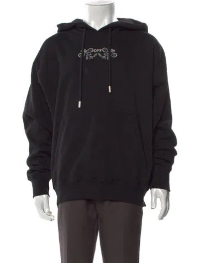 Pre-owned Off-white 2024 Tattoo Bandana Arrow Skate Hoodie In Black
