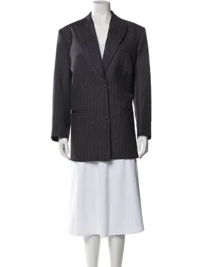 Pre-owned Off-white 2024 Wool Blazer In Blue