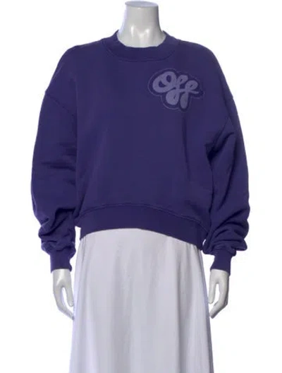 Pre-owned Off-white 2025 Graphic Print Sweater In Purple