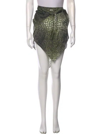 Pre-owned Off-white 2025 Knee-length Skirt W/ Tags In Green