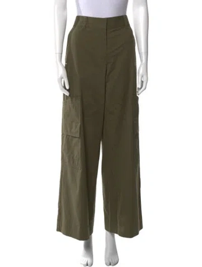 Pre-owned Off-white 2025 Wide Leg Pants In Green