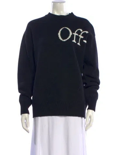 Pre-owned Off-white 2025 Wool Sweater In Black