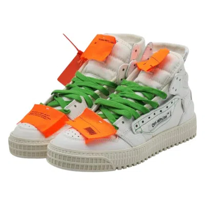 Pre-owned Off-white 3.0 Court Hi Top Women's Sneakers 'white' In Sand