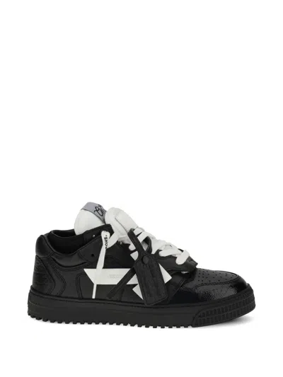 Off-white 3.0 Floating Arrow Lace-up Leather Sneakers In Black