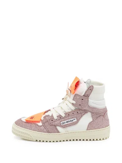 Pre-owned Off-white 3.0 Off Court Glitter Hi-top Sneakers In Pink