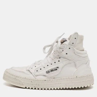 Pre-owned Off-white 3.0 Off Court Size 39 White Canvas High Top Sneakers