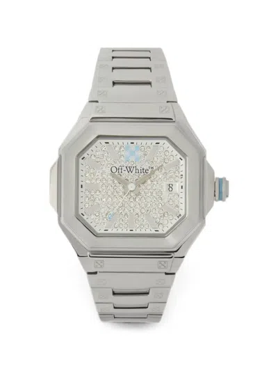 Off-white 시프트 파베 40mm 시계 In 실버 톤