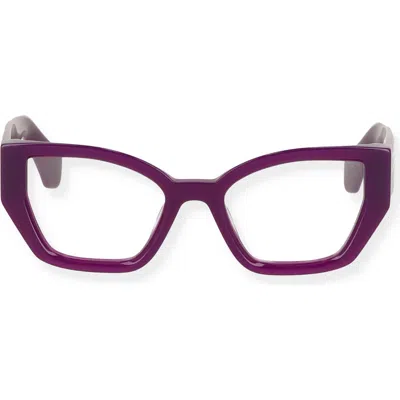 Off-white 7q 52mm Cat Eye Optical Glasses In Pattern