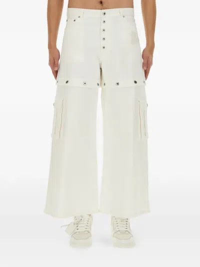 Off-white 90s Logo Super Baggy Jeans For Men In White