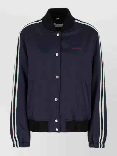 OFF-WHITE ACETATE BLEND PADDED BOMBER JACKET