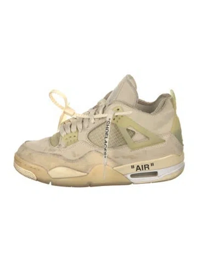 Pre-owned Off-white Air Jordan 4 Retro Sp 'sail' Athletic Sneakers In Neutral
