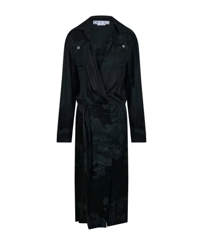 Off-white A-line Dress In Black