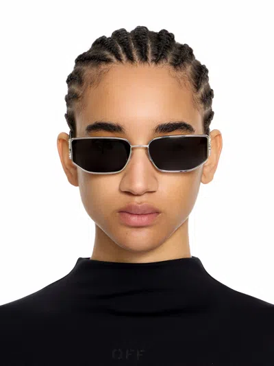 Off-white Allen Dark Grey Lens Sunglasses In Gold