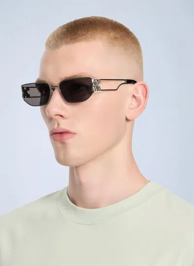 Off-white Allen Dark Grey Lens Sunglasses In Yellow