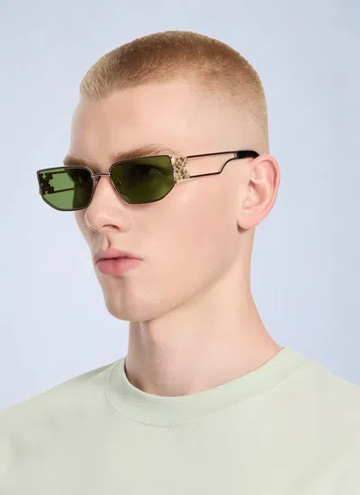 Off-white Allen Green Lens Sunglasses In White