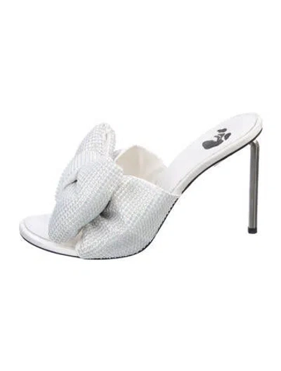 Pre-owned Off-white Allen Satin Sandals In Neutral