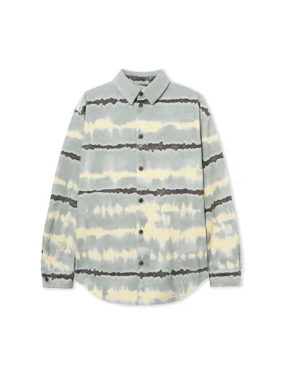 Off-white All-over Tie-dye Overshirt In Gray