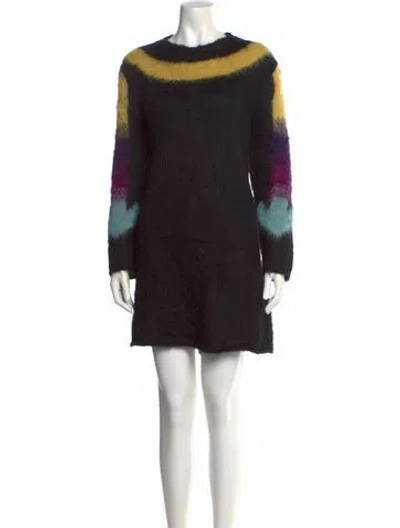 Pre-owned Off-white Alpaca Mini Dress In Black