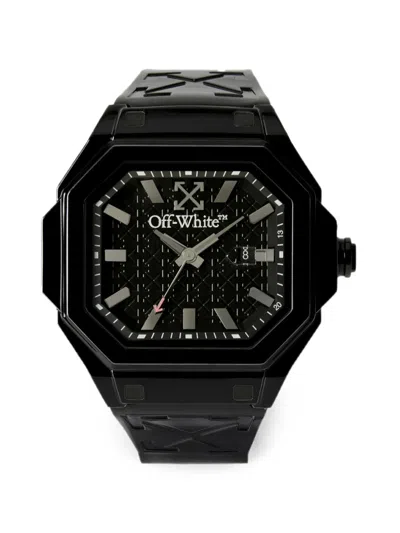 Off-white Alt Faceted 50.5mm Watch In Black
