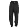 Off-white Ankle Strap Drawstring Track Pants In Black Polyamide In Black