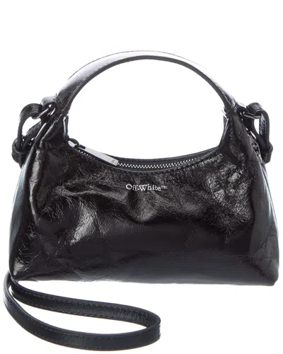Off-white Arcade Leather Hobo Bag In Black