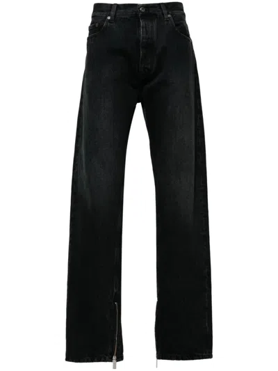 Off-white Arr Zip Det Skate Jeans Vintage In Black