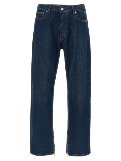 Off-white Arr Zip Skate Jeans In Blue