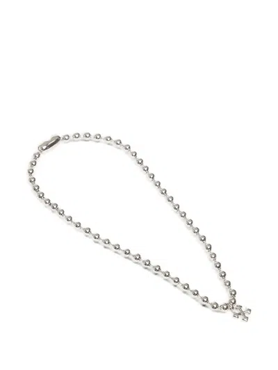 Off-white Arrow Ball-chain Necklace In Transparent