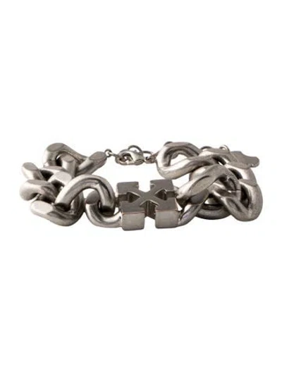 Pre-owned Off-white Arrow Chain Bracelet, 8.25" In Multi
