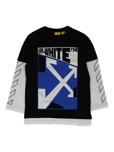 Off-white Arrow Constructive Tee L/s In Black