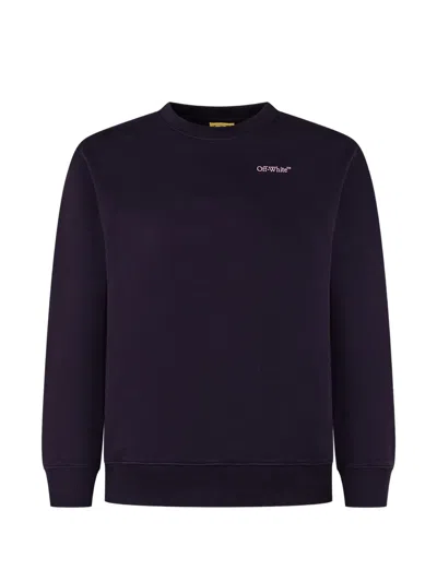 Off-white Kids' Arrow Crewneck Sweatshirt In Purple