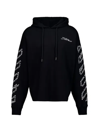 Off-white Arrow Diag Loose Hoodie In Black
