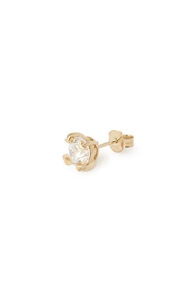 Off-white Arrow Diamond Single Stud Earrings In Yellow Gold