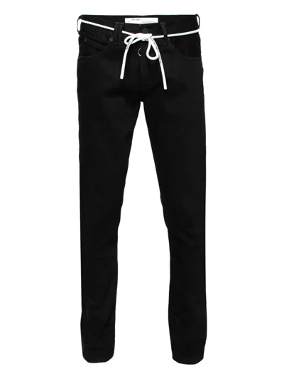 Pre-owned Off-white Arrow Drawstring Trousers In Black