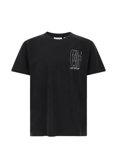 Off-white Arrow Embossed Print T-shirt In Blue
