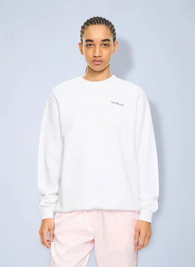 Off-white Arrow Glowing Flower Sweatshirt In White