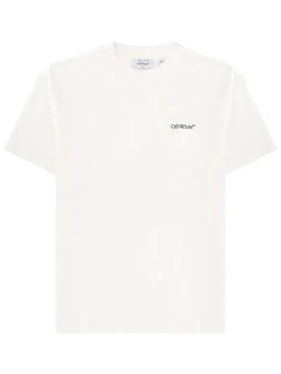 Off-white Arrow Glowing Flower T-shirt For Women In White