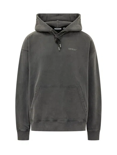 Off-white Arrow Hoodie In Vintage Black