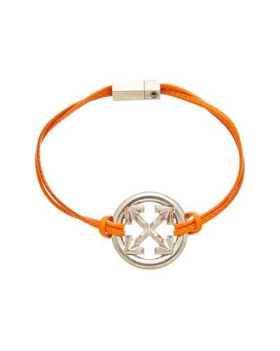 Off-white Arrow Leather Bracelet In Red